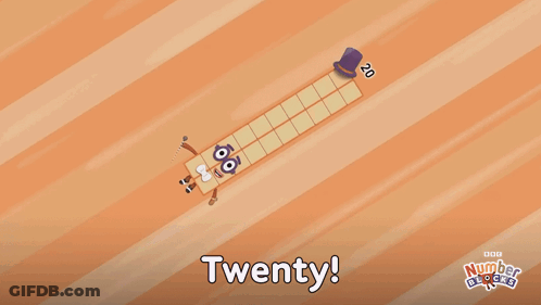 Cartoon Character With Bow Tie And Twenty GIF