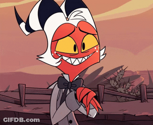 Cartoon Character With Bow Tie Beside Wooden Fence GIF