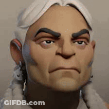 Cartoon Character With Braids Serious Look GIF