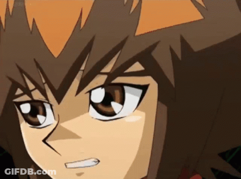Cartoon Character With Brown Hair And White Eyes GIF
