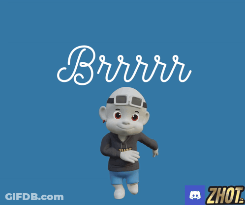 Cartoon Character With Brrrr GIF