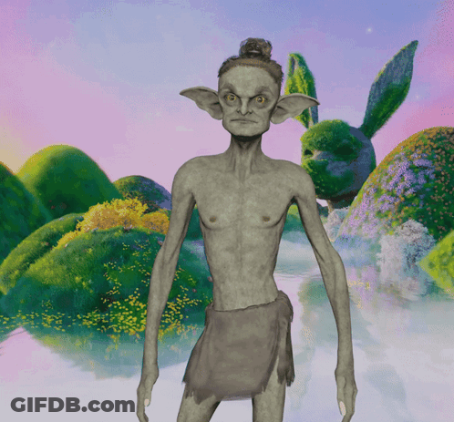 Cartoon Character With Bun On Head And Ears GIF