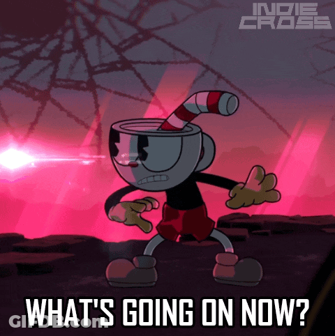 Cartoon Character With Candy Cane Saying What's Going On Now GIF