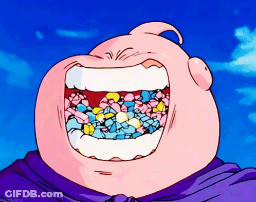 Cartoon Character With Candy In Mouth GIF