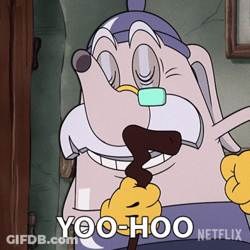Cartoon Character With Cane Yoo-Hoo Netflix GIF