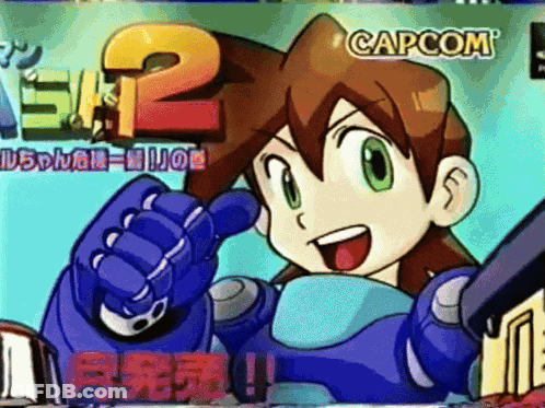 Cartoon Character With Capcom Logo GIF