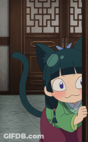 Cartoon Character With Cat Tail On Head GIF