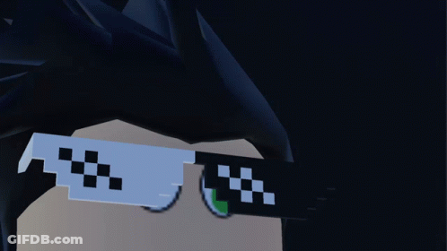 Cartoon Character With Checkered Sunglasses GIF