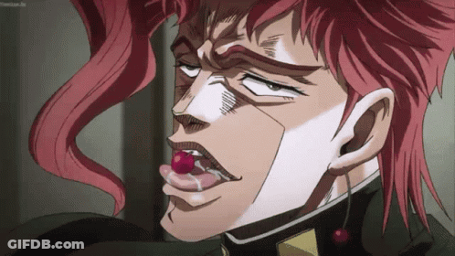Cartoon Character With Cherry In Mouth GIF