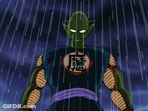 Cartoon Character With Chinese Writing In Rain GIF