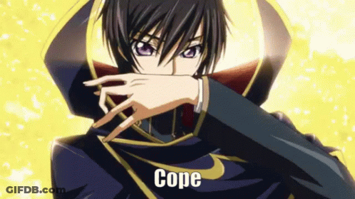 Cartoon Character With Cope Text GIF
