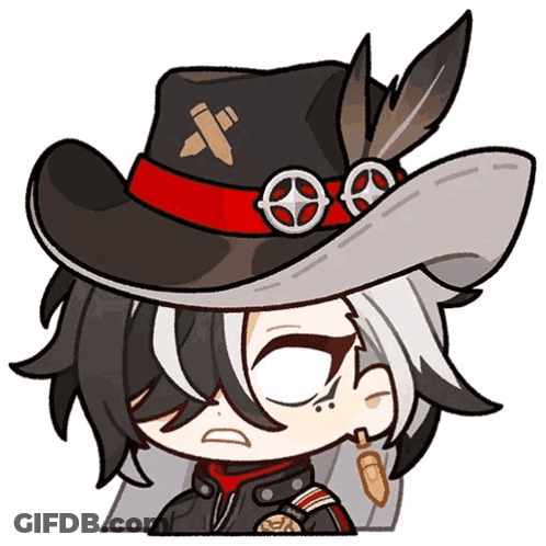 Cartoon Character With Cowboy Hat And Feathers GIF
