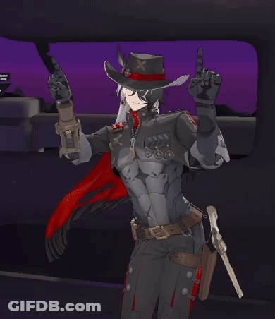 Cartoon Character With Cowboy Hat And Gun GIF