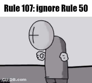 Cartoon Character With Cross On Head Standing In Front Of Wall GIF