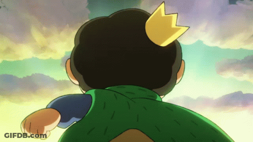 Cartoon Character With Crown And Green Cape GIF