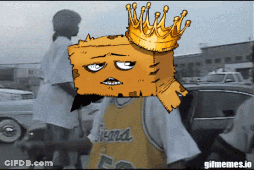 Cartoon Character With Crown And Jersey Sigma GIF