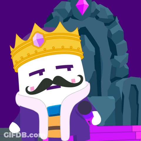 Cartoon Character With Crown And Mustache GIF