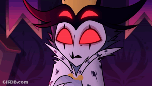 Cartoon Character With Crown And Red Eyes GIF