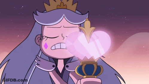 Cartoon Character With Crown Holding Heart GIF