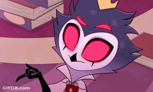 Cartoon Character With Crown Pointing GIF