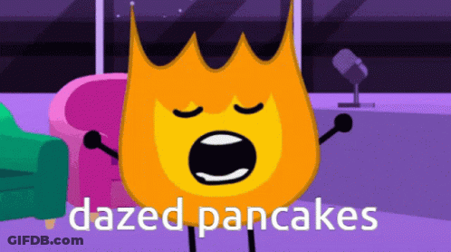 Cartoon Character With Crown Saying Dazed Pancakes GIF