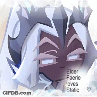 Cartoon Character With Crown Saying Elder Faerie Loves Static GIF