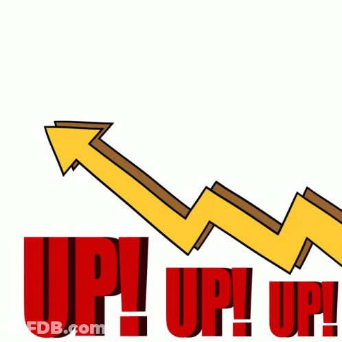 Cartoon Character With Crown Saying Up! Up! Up! GIF