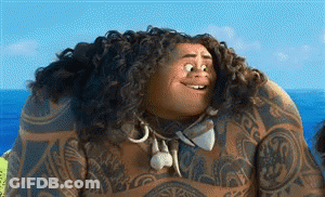 Cartoon Character With Curly Hair And Tattoos Smiling GIF