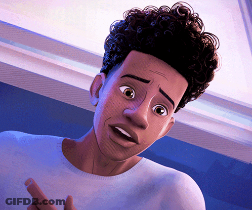 Cartoon Character With Curly Hair And White Shirt GIF
