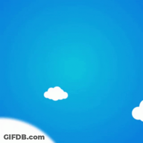 Cartoon Character With E Flying GIF