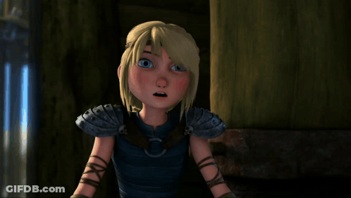 Cartoon Character With Eyes Closed And Blue Top GIF