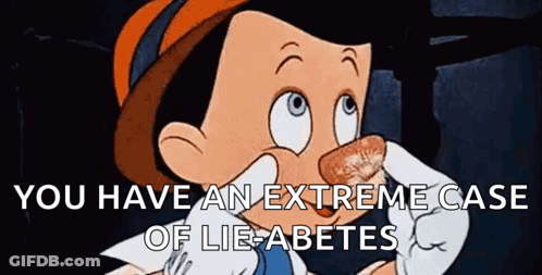 Cartoon Character With Fake Nose Says Lie-Abetes GIF