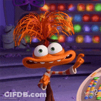 Cartoon Character With Feathers In Hair And Wall Of Lights GIF