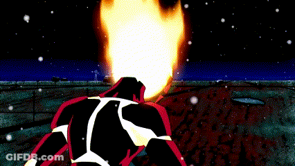 Cartoon Character With Fire Head Thumbs Up GIF
