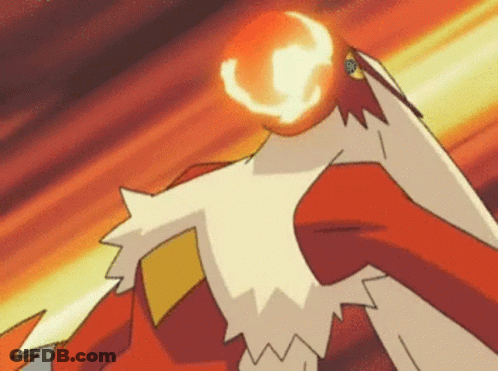 Cartoon Character With Fireball Head GIF