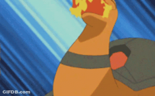 Cartoon Character With Flame On Face GIF