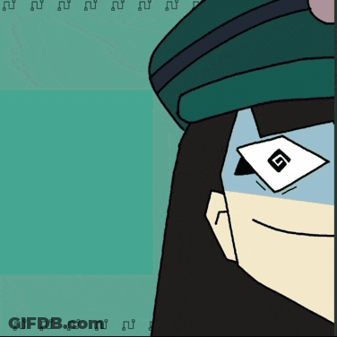 Cartoon Character With G On Eye Smiling GIF