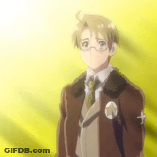 Cartoon Character With Glasses And Badge GIF