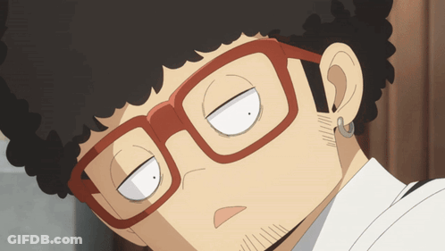 Cartoon Character With Glasses And Beard Looks Tired GIF