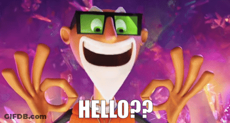 Cartoon Character With Glasses And Beard Saying Hello GIF