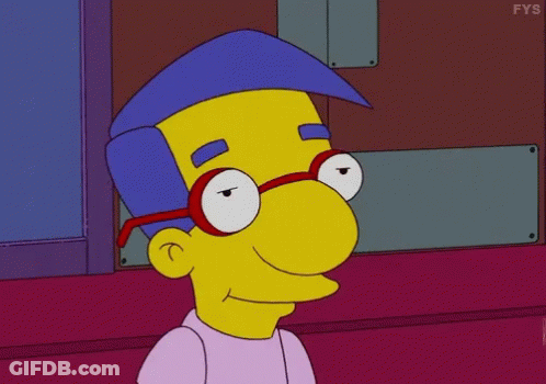 Cartoon Character With Glasses And Blue Hair Says Fys GIF