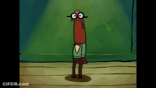 Cartoon Character With Glasses And Bow Tie GIF
