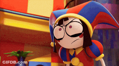 Cartoon Character With Glasses And Colorful Hat GIF