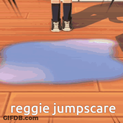 Cartoon Character With Glasses And Colorful Helmet Says Reggie Jumpscare GIF
