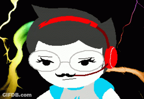 Cartoon Character With Glasses And Headphones GIF