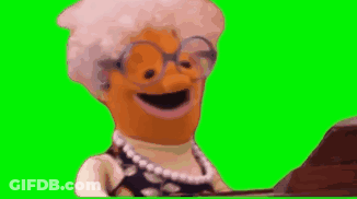 Cartoon Character With Glasses And Pearl Necklace Smiling GIF