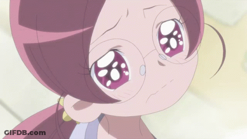 Cartoon Character With Glasses And Pink Hair GIF