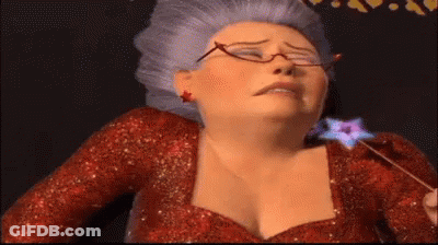 Cartoon Character With Glasses And Purple Hair Holding Wand GIF