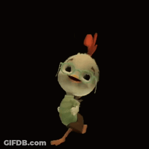 Cartoon Character With Glasses And Red Crest Dancing GIF