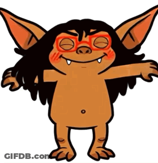 Cartoon Character With Glasses And Smile GIF